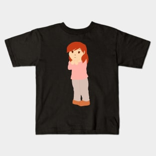 Shy Girl Kids T-Shirt